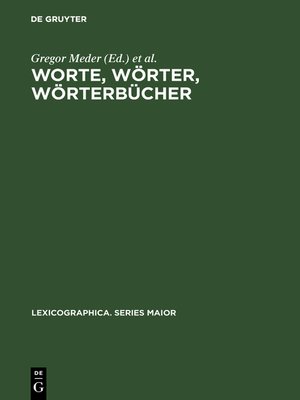 cover image of Worte, Wörter, Wörterbücher